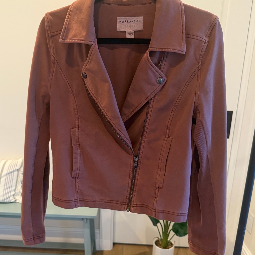 Marrakech Women's Dusty Mauve Zip-Front Utility Jacket